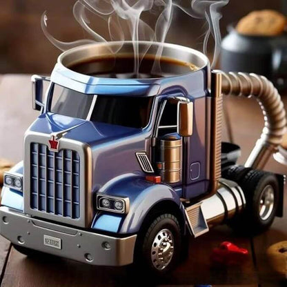 Handcrafted Semi-Truck Shaped Coffee Mug