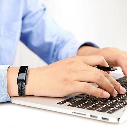 Leather Mini USB Bracelet Data Charging Cable - Lux Buy