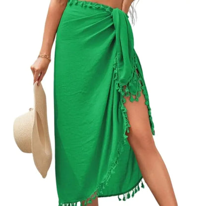 Womens Long Beach Cover Up Sarong - Lux Buy