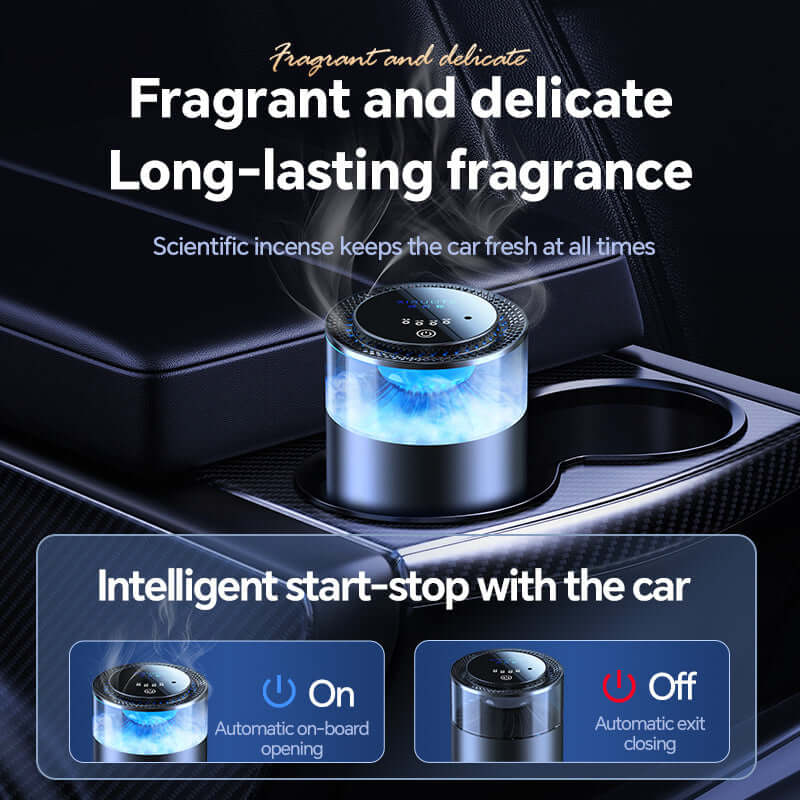 Stylish Car Aroma Diffuser with Intelligent Mode and Essential Oils - Lux Buy