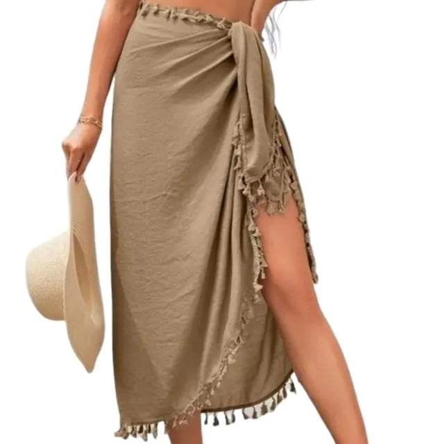 Womens Long Beach Cover Up Sarong - Lux Buy