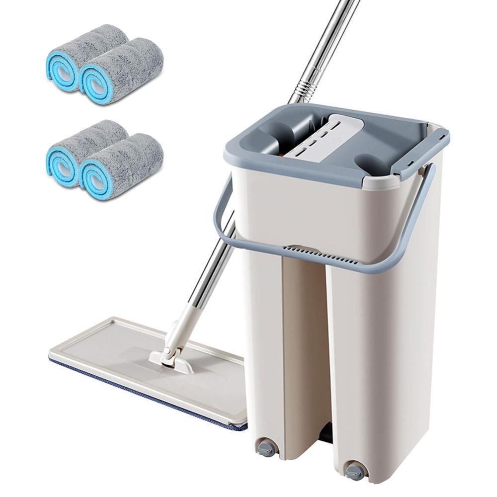 Hand Free Flat Mop and Bucket - Lux Buy