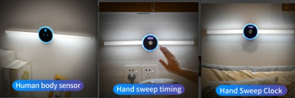 Smart Cabinet sensor LED Light Clock - Lux Buy