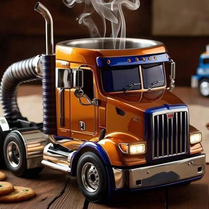 Handcrafted Semi-Truck Shaped Coffee Mug