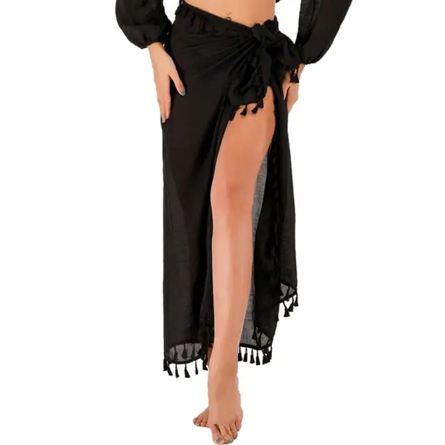 Womens Long Beach Cover Up Sarong - Lux Buy