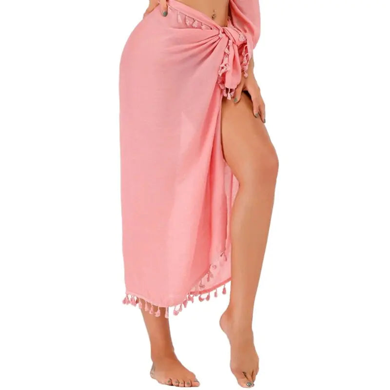 Womens Long Beach Cover Up Sarong - Lux Buy